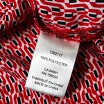 Carolina Belle Red Printed High Neck Top Women's Blouse Size Large | 73 Photo 3