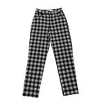 Hollister  High Rise Gingham Black Plaid Preppy  Straight Leg Pants Size XS Photo 1