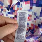 NYDJ Geometric Tunic Top Medium Multicolor 3/4 Sleeve Lightweight Office Bold Photo 5