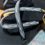 Teva NWT  Olowahu Sandals  Strapy style size 7 Palms Black White Print Photo 2