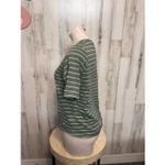 Lands' End Lands’ End Green & White Striped Short Sleeve T-Shirt Relaxed Fit Size Small NWT Photo 2