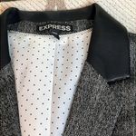 EXPRESS faux leather collar ruched sleeves front pockets blazer Photo 14