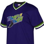 Mitchell & Ness Tampa Bay Rays  Mesh V-Neck Purple Jersey Unisex Fan, Small NWOT Photo 0