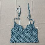 Old Navy Tie Shoulder Underwire Tankini Swim Top Size XXL NWT in Batik Blue Photo 1