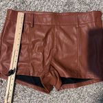 Wild Fable  High-Waisted Brown Leather Shorts Photo 0