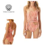 Vince Camuto New. stripe swimsuit. MSRP $139. Size 6 Photo 16