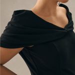 Anthropologie Maeve Off-The-Shoulder Twist Midi Dress Black Small Photo 2