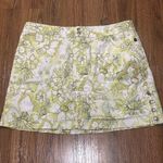 Title Nine  Skirt Womens 12 Watercolor Floral Brash Athletic Mini Cotton Green Photo 0