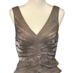 Adrianna Papell  Occasions Bronze Shutter Pleat Dress  & Jacket Sz 8 Photo 3