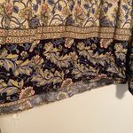 Lascana Floral Peasant Tie Front Blouse Tan Size 12 Photo 3