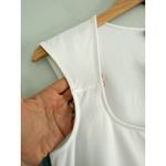 J.Crew  Factory | NWT Cap-sleeve stretch cotton-blend squareneck top White | Sz M Photo 3