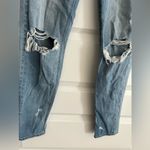 American Eagle Ripped Mom Jeans Blue Size 0 Long Photo 3