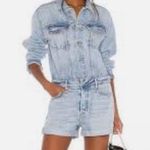 GRLFRND  denim Renata romper  Womens jean long sleeve romper size Xs new Photo 1