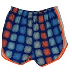 Nike  Shorts Women Medium Orange Blue Geometric Print Athletic Running Athleisure Photo 1