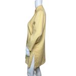 Chico's  Jacket Women Small Light Yellow Linen‎ Neutral Boho Bohemian Lagenlook Photo 2