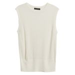 Banana Republic  Eliza Linen-Blend Muscle Tank in White, Size XXL​​​ Photo 1