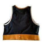 Wilo Australia Sports Bra High Scoop Neck Luxury Charcoal/ Orange Size S #1952 Black Photo 1