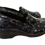 Easy Works Leeza Women's Slip Resistant Clog Work Shoes Navy Floral Size 9 Blue Photo 0