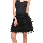 Karen Millen Sweetheart Dress Black Ruffled Skirt Size medium Photo 0