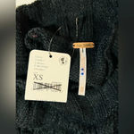 Free People  Reina Cable Knit Pullover in Black Size XS NWT $148 Photo 4