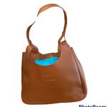 Neiman Marcus 🎓  Cognac Faux Leather Shoulder Hobo Bag Photo 1