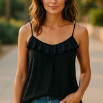 Loft Ann Taylor Ruffle Tank size S Photo 0