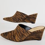 via spiga  tiger print suede wedge mules Photo 1