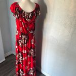Mlle Gabrielle  Red Floral Maxi Dress Photo 3