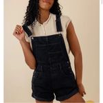 Free People Ziggy Shortalls Denim Overalls Mineral Black Photo 3