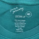 June and January Grown Up Green Crewneck Sweatshirt Women’s Medium Photo 1