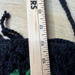 Vintage Style Granny Square Crochet Crossbody Purse Boho Hippie 70s Flower Power Black Photo 5