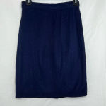 Women's Vintage St. John Sport By Marie Gray Pencil Knot Skirt, Size 2, Navy Blue Photo 1
