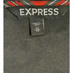 EXPRESS  Plaid 3/4 Sleeve Blouse V-Neck Quarter Zip Size Small Holiday Christmas Photo 2