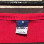 Old Navy  Women’s Red Ribbed Knit Long Sleeve Shirt Size Medium Photo 2