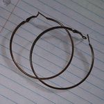 Big Hoop Gold Plated Simple Earrings Photo 0