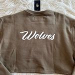 Wolves Darc Sport SHE Cursive Crop Crewneck Sage Size Small Brown Photo 7