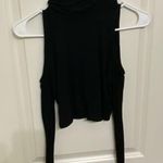 Tobi Long Sleeve Black Crop Top Photo 1