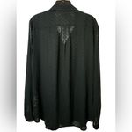 Banana Republic  Black Sheer Swiss Dot LS Shirt Photo 1