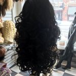 Black curly long wig extreme sports dance lace wig Size 24 Photo 5