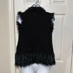 Lilly Pulitzer NWOT Womens Trinette Black Open Front Faux Fur Trim Collar XXS Photo 3