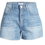 BP. HIGH WAISTED Floral All Over Print Denim MOM SHORTS Size 23 NWT Blue Photo 0