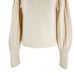 Caroline Constas Chunky Knit Bishop Puffed Sleeve Turtleneck Sweater Large Photo 52