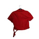 Anthropologie Maeve red/orange wrap shirt Medium Photo 1