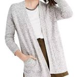 Madewell  Midland Long Sleeve Open Front Cardigan Sweater Small Gray Black Cotton Photo 0