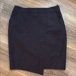 Brooks Brothers Asymmetrical Navy Pencil Skirt Blue Womens structured Skirt Photo 0