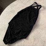 SheIn Black High Neck Halter Criss Cross Low Back Bodysuit Closet Staple Size M Photo 7