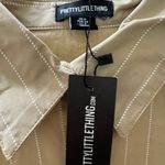 Pretty Little Thing  Tan Button Down Shirt Photo 3