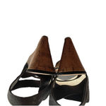 American Eagle  Women's Ryan Wedge Sandals Black Cork Heel Straps Size‎ 10 Photo 3