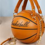 Basketball Shaped Crossbody Bag NWOT Brown Photo 6