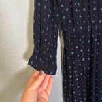 Mauvette Shirt Dress Blue Print 3/4 Sleeve Boho Button Down‎ Size XL Office Prep Photo 9